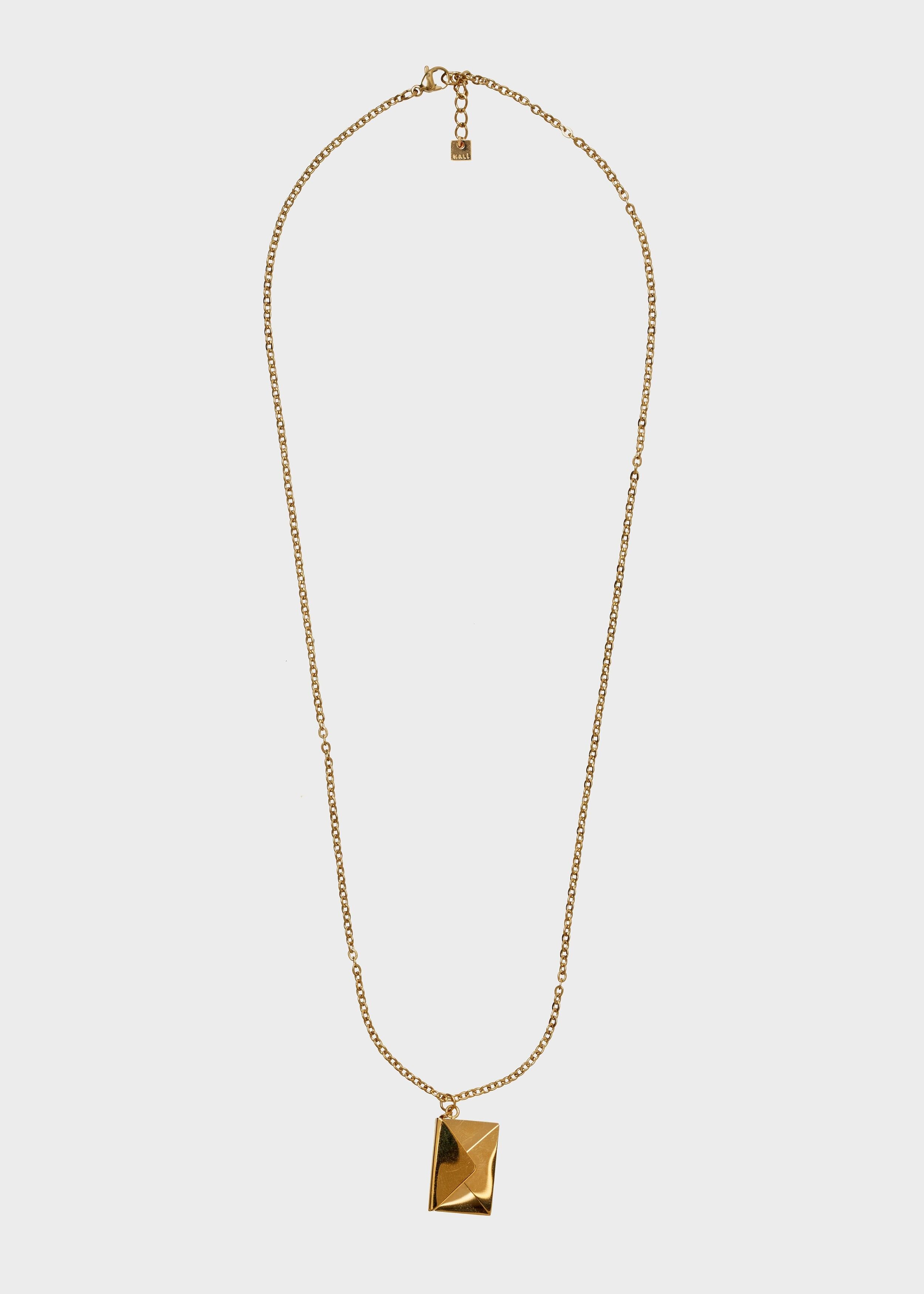 MANCHA. COLLAR ACERO ORO CON LETRA A