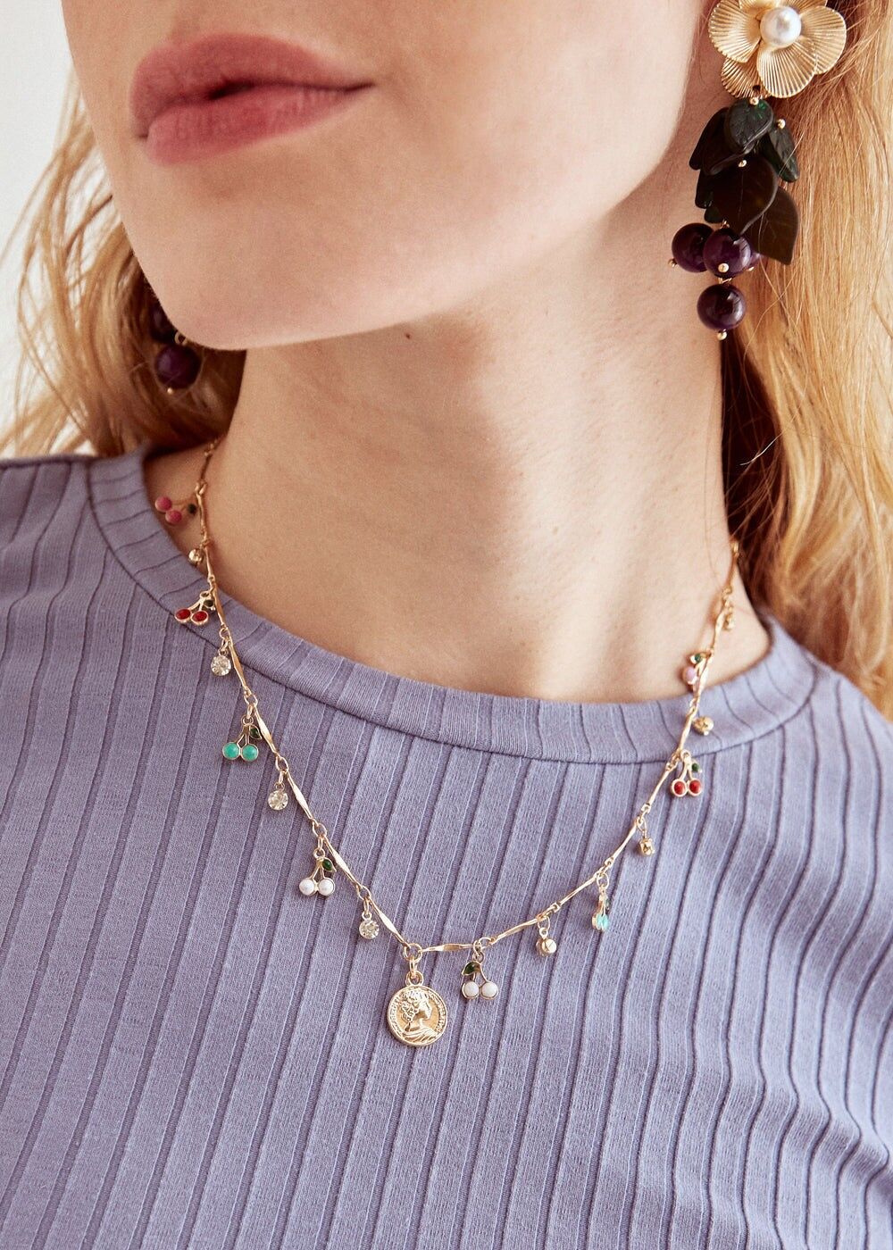 ENAMEL FRUIT NECKLACE