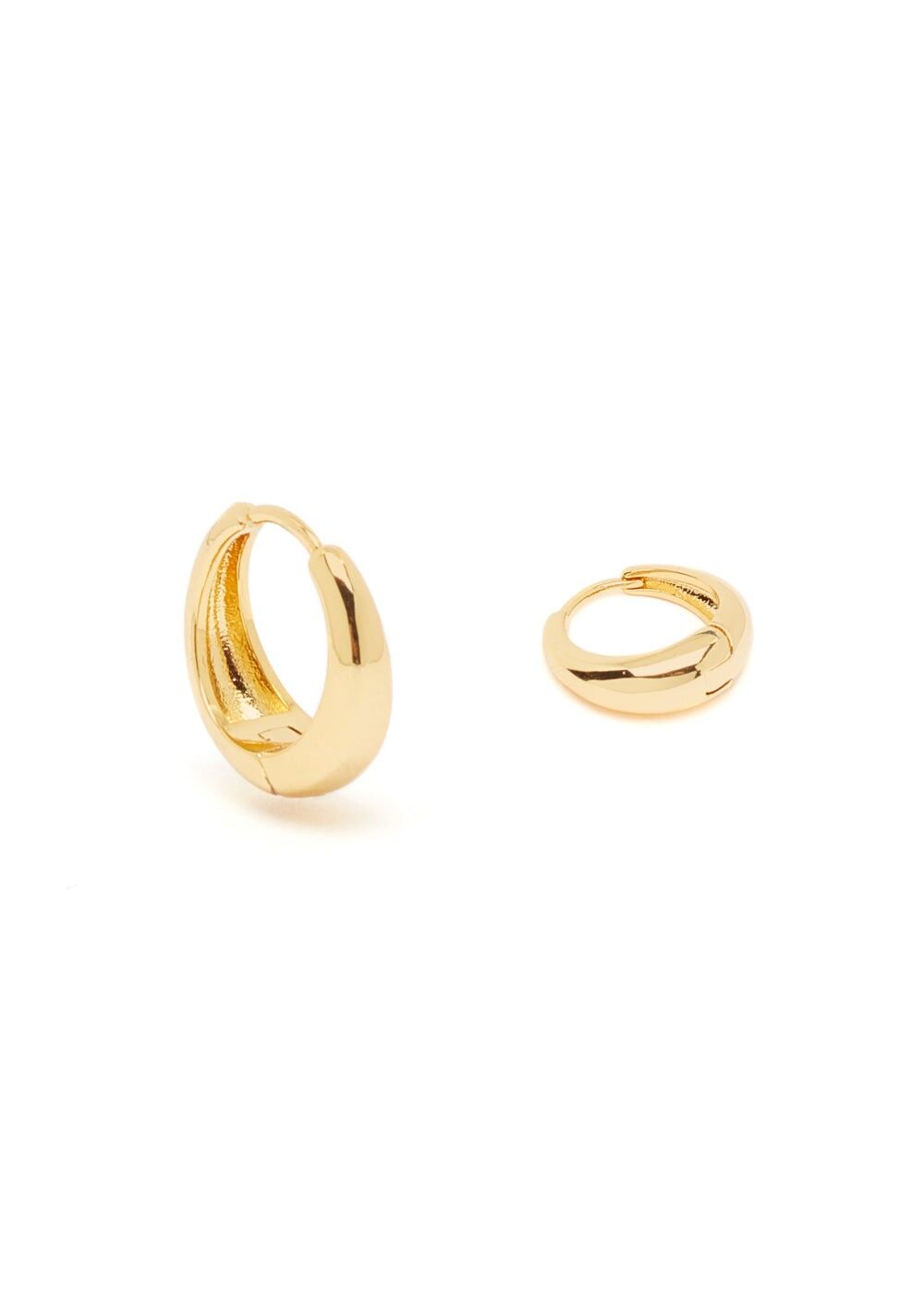 IVY SMALL HOOP EARRINGS STA. STEEL 18K GOLD PL.