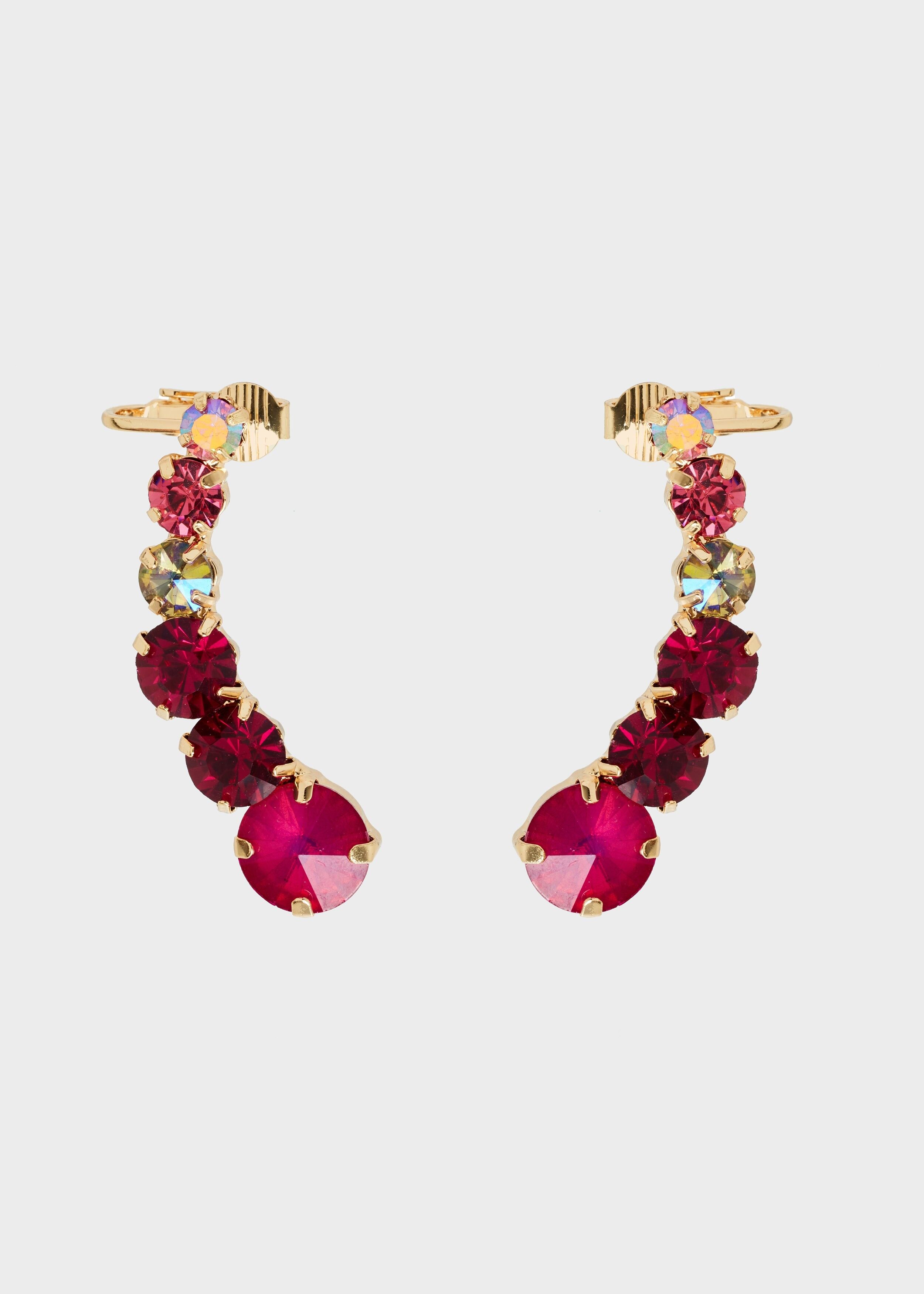 NESS EARCUFF WITH PINK STONES