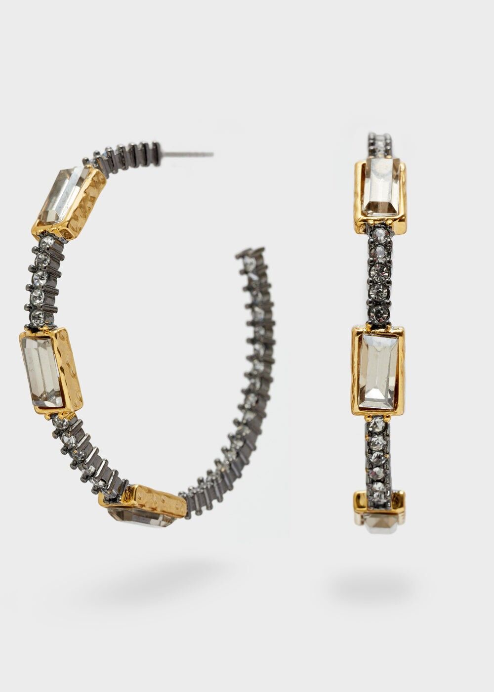 THOUSAND TOPAZ STONES HOOP EARRINGS