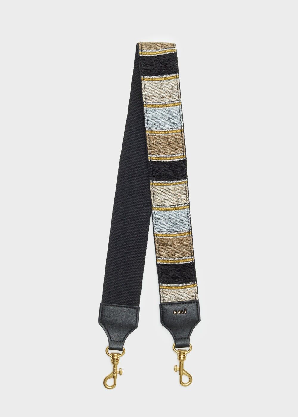 SALLY STRAP W/ TAUPE AND BLACK STRIPES
