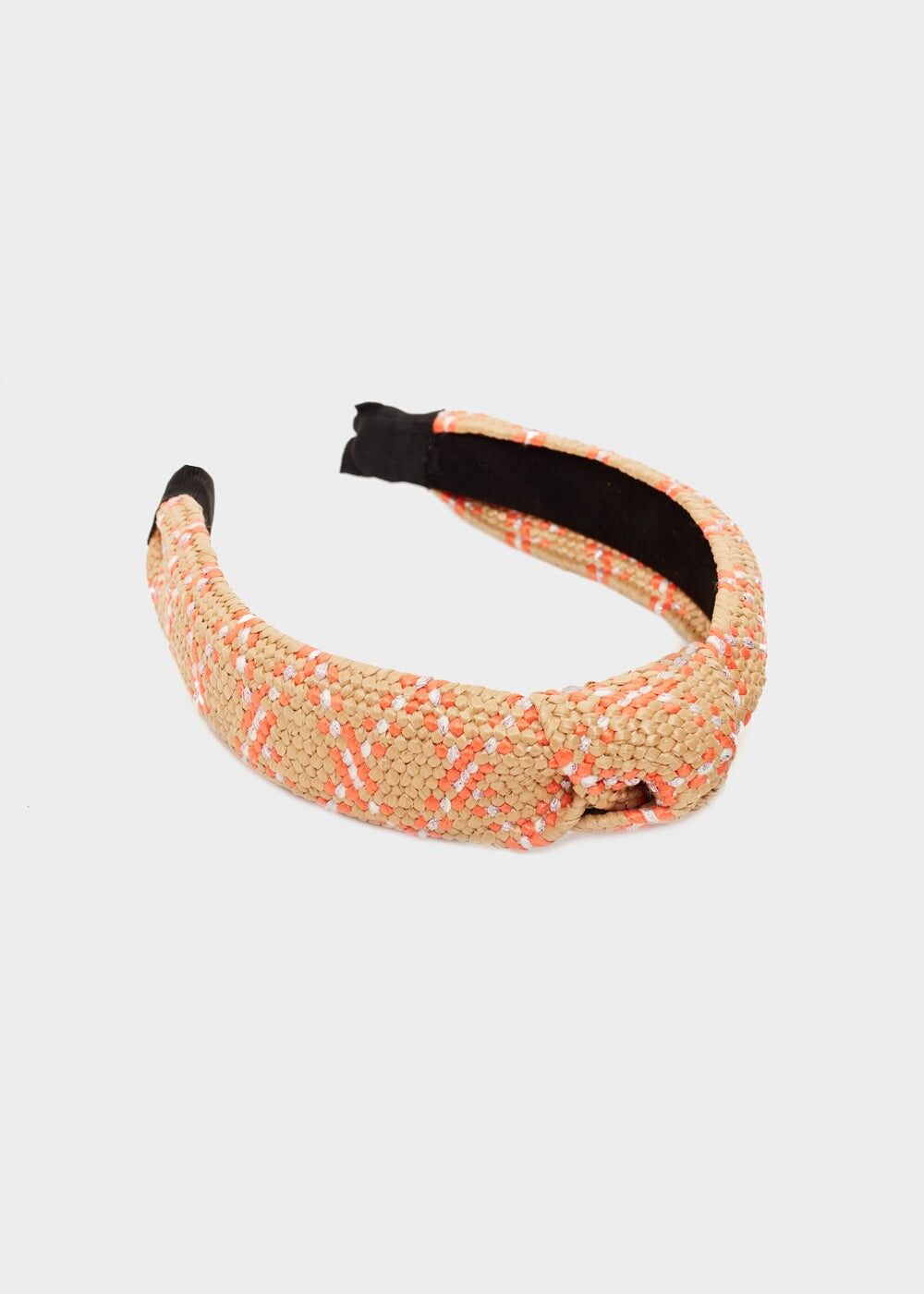 WILLY KNOT HEADBAND IN KHAKI AND ORANGE