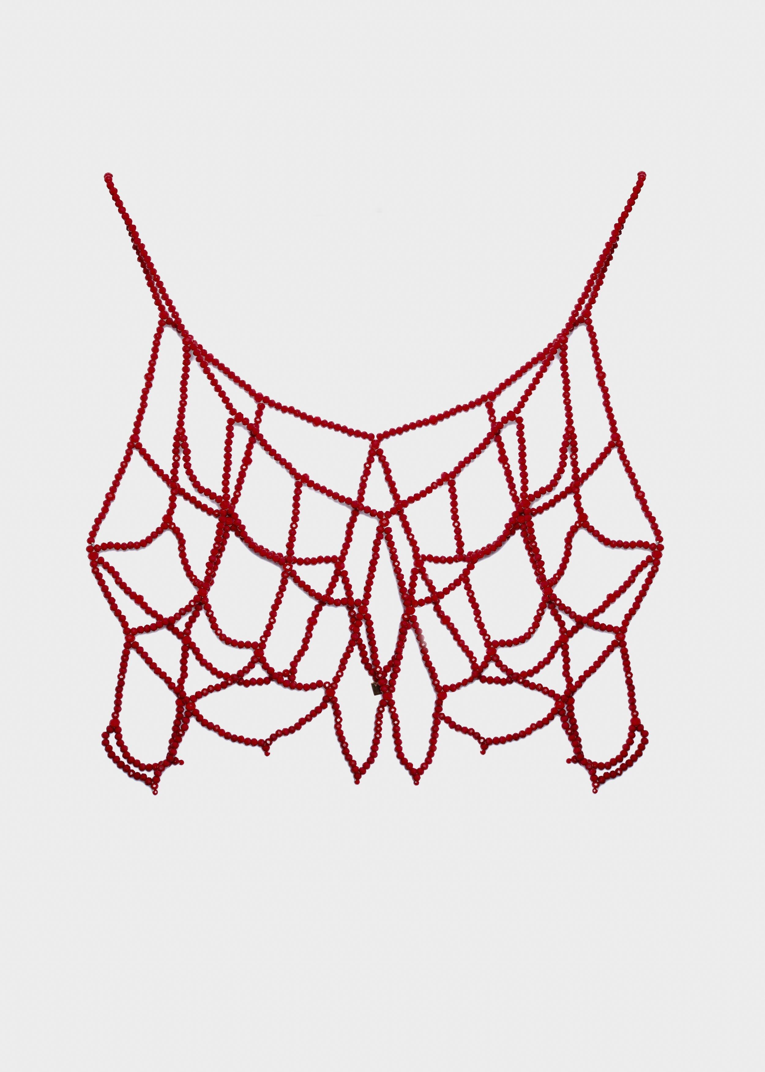 SISSI BODYCHAIN WITH RED BEADS