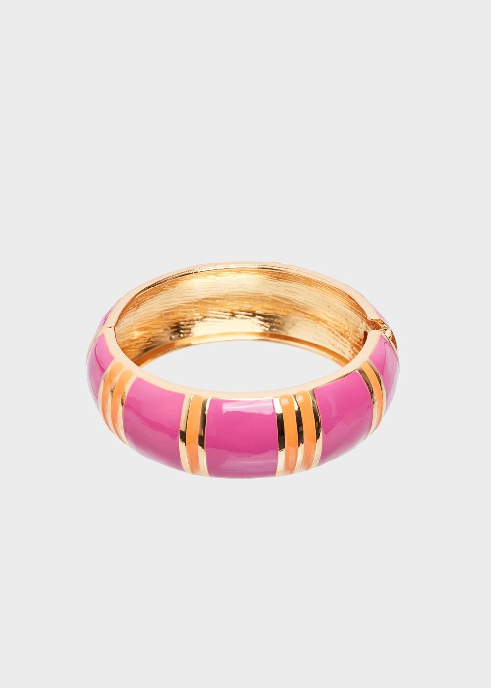 SABLE BANGLE BRACELET ENAMEL PINK/ORANGE