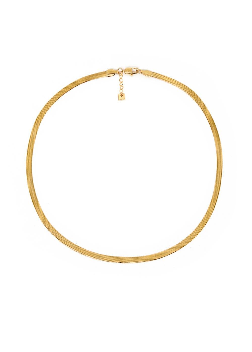 TORY SHORT FLAT NECKLACE IN GOLD STAINLESS STEEL