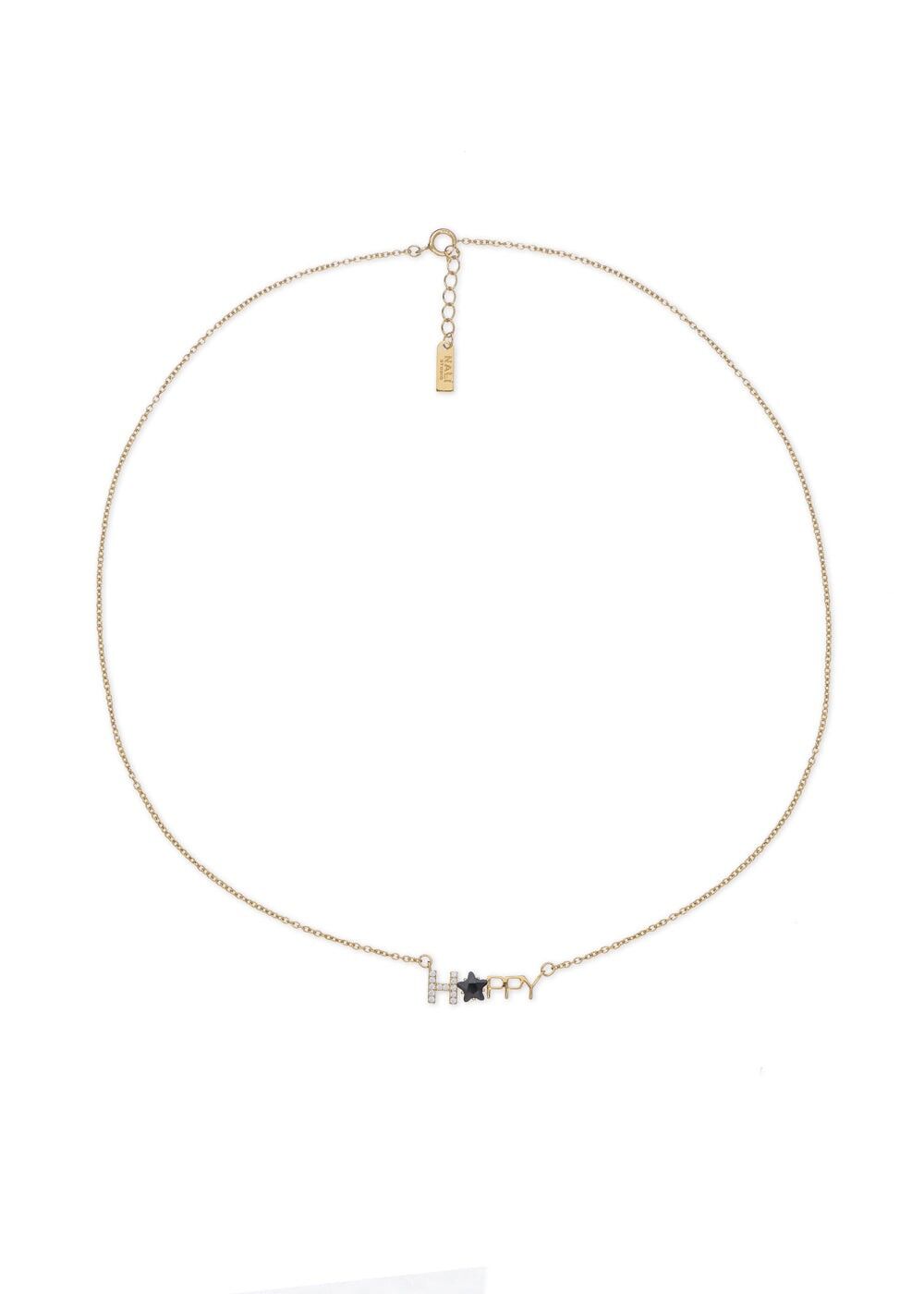 HAPPY HALSKETTE 14K VERGOLDETES SILBER 925