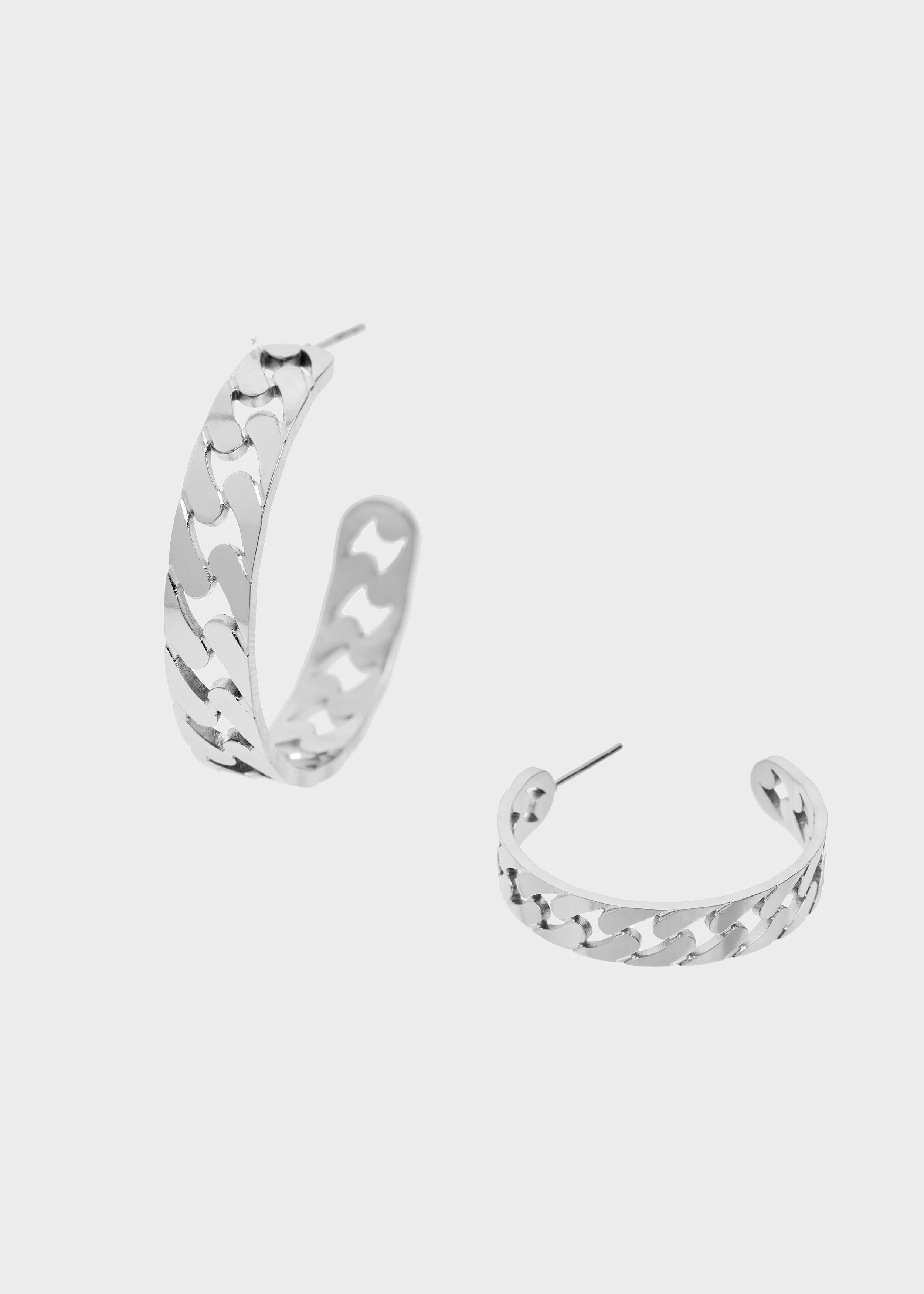 FLECK. STEEL LEO MID SILBER CREOLENOHRRINGE