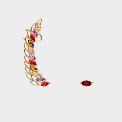 14K GOLD PLATED TESS EARCUFF SET W/ ZIRCONS
