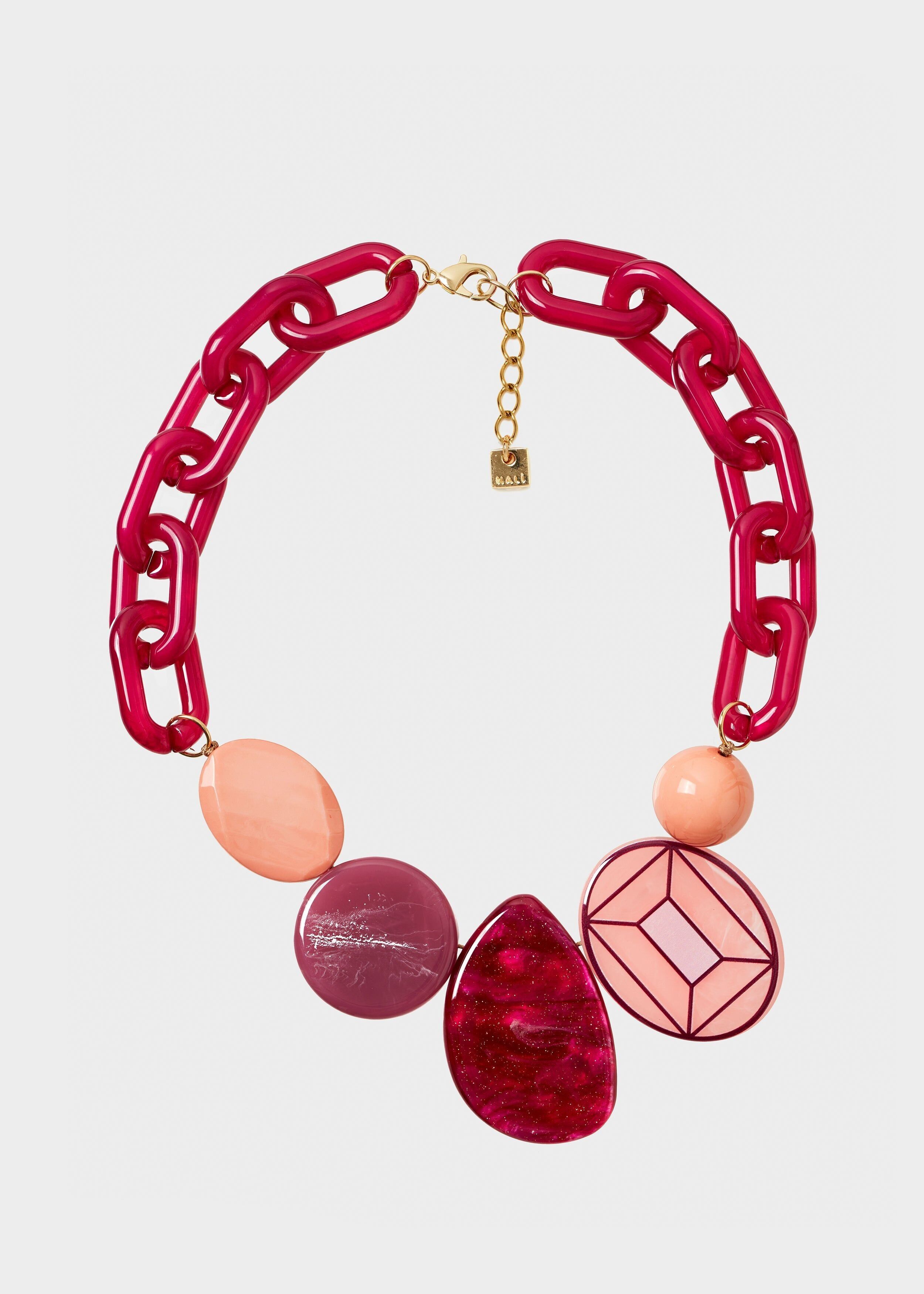 HALSKETTE VIRNA AUS LILA HARZ