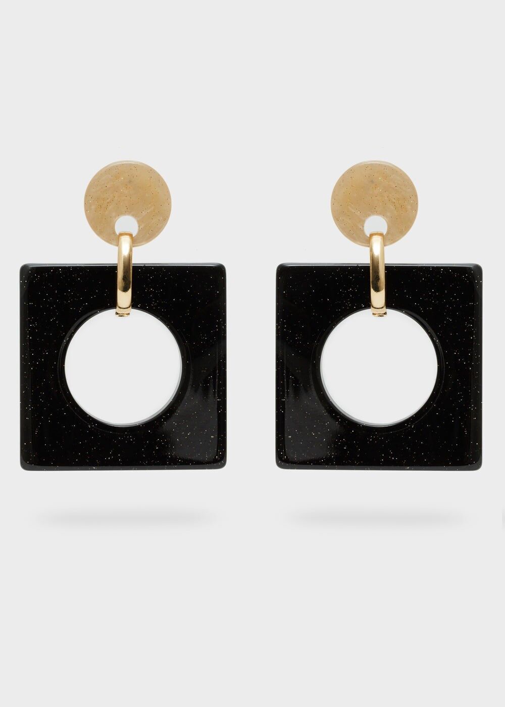 DORA OHRRINGE AUS SCHWARZEM HARZ