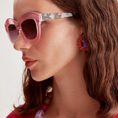 FANNY ROUND PINK SUNGLASSES