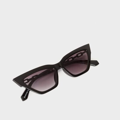 GAFAS DE SOL SONIA CAT EYE NEGRAS CON CADENA
