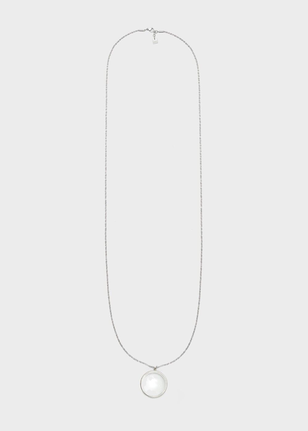 LISA PENDANT NECKLACE STAIN. STEEL  + COLORS