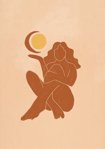 Sun Moon Woman - Art Print (taille A4) 3
