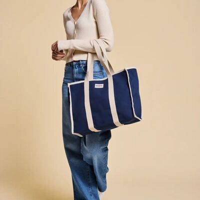 Oscar Navy Tote Bag