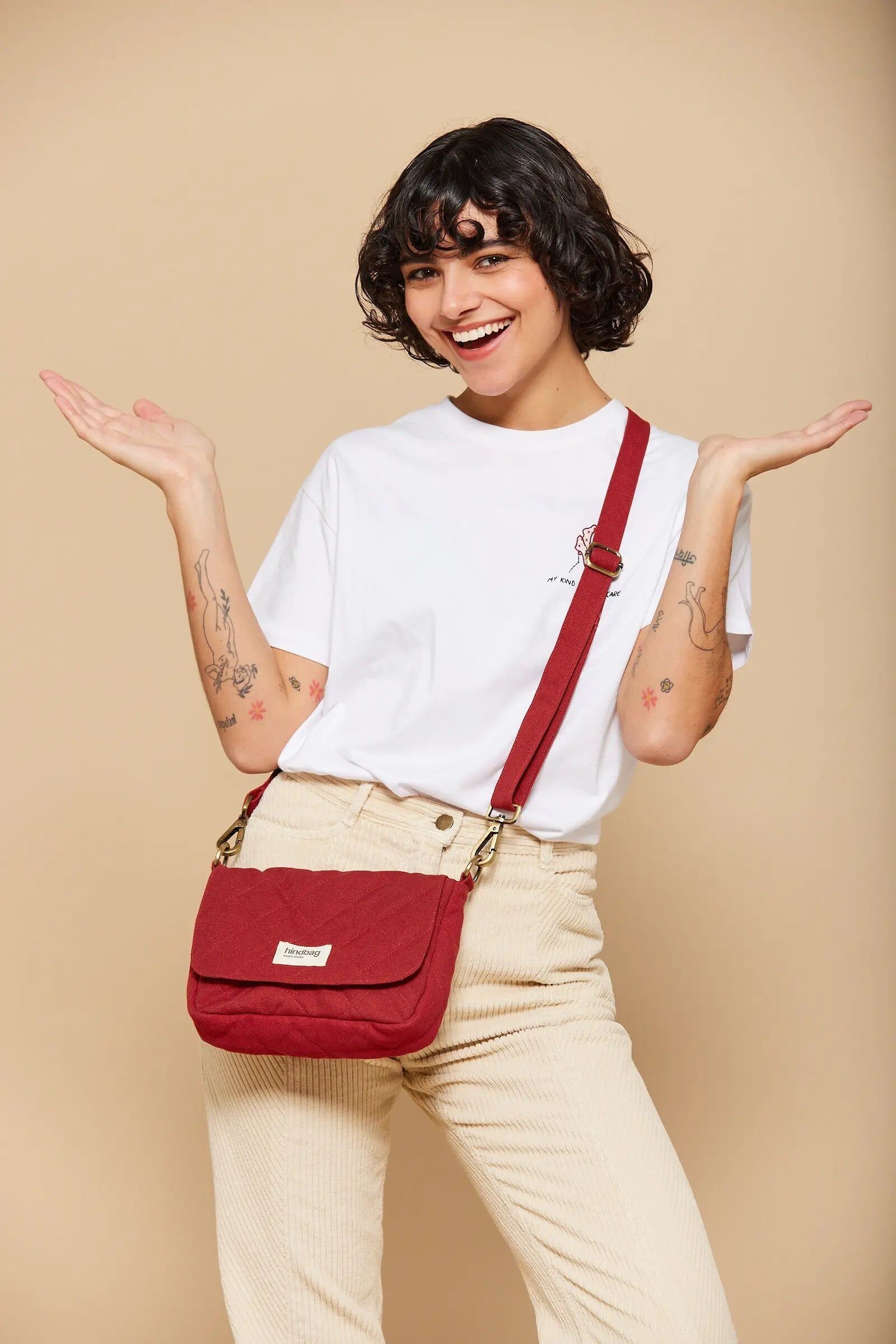 Borsa Margault trapuntata in terracotta