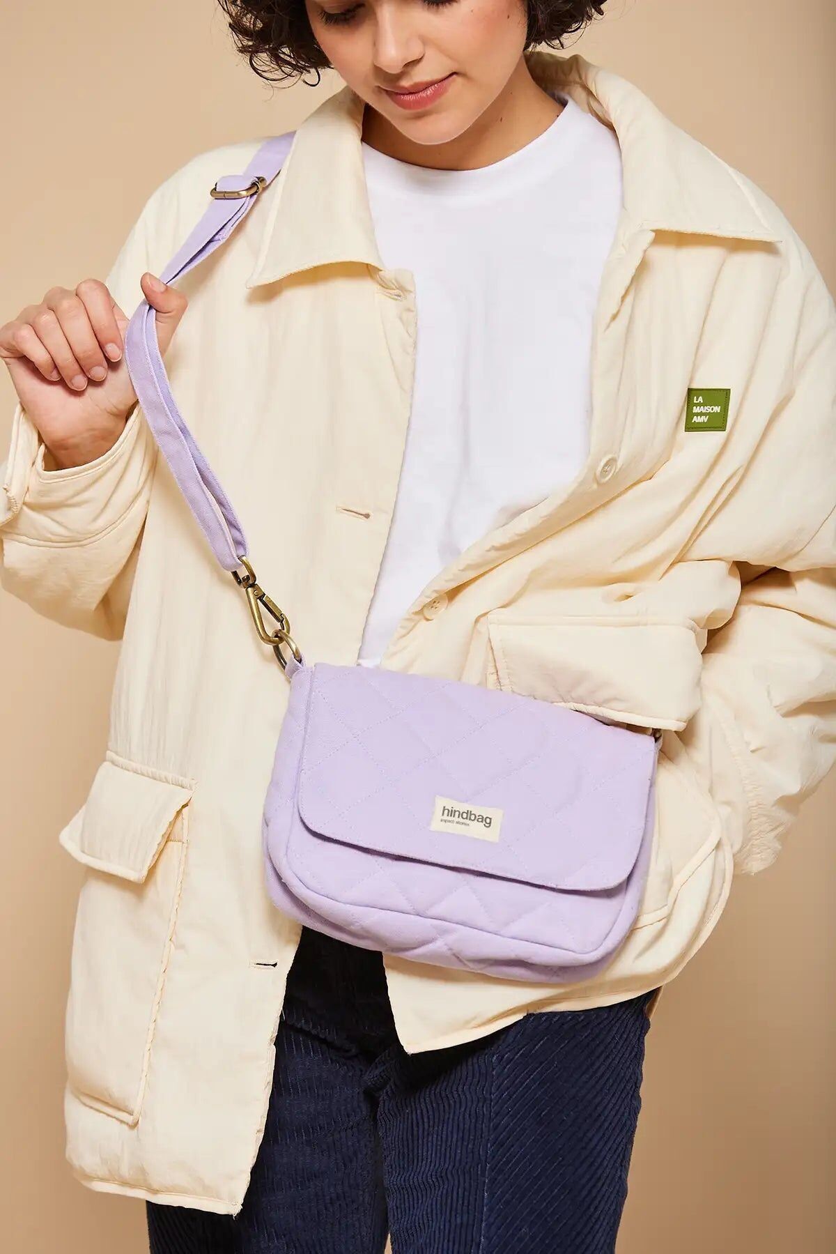 Borsa trapuntata lilla Margault