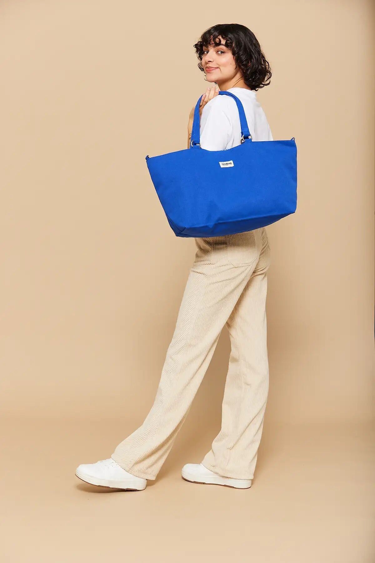 Borsa Tote Raphaëlle Blu Elettrico