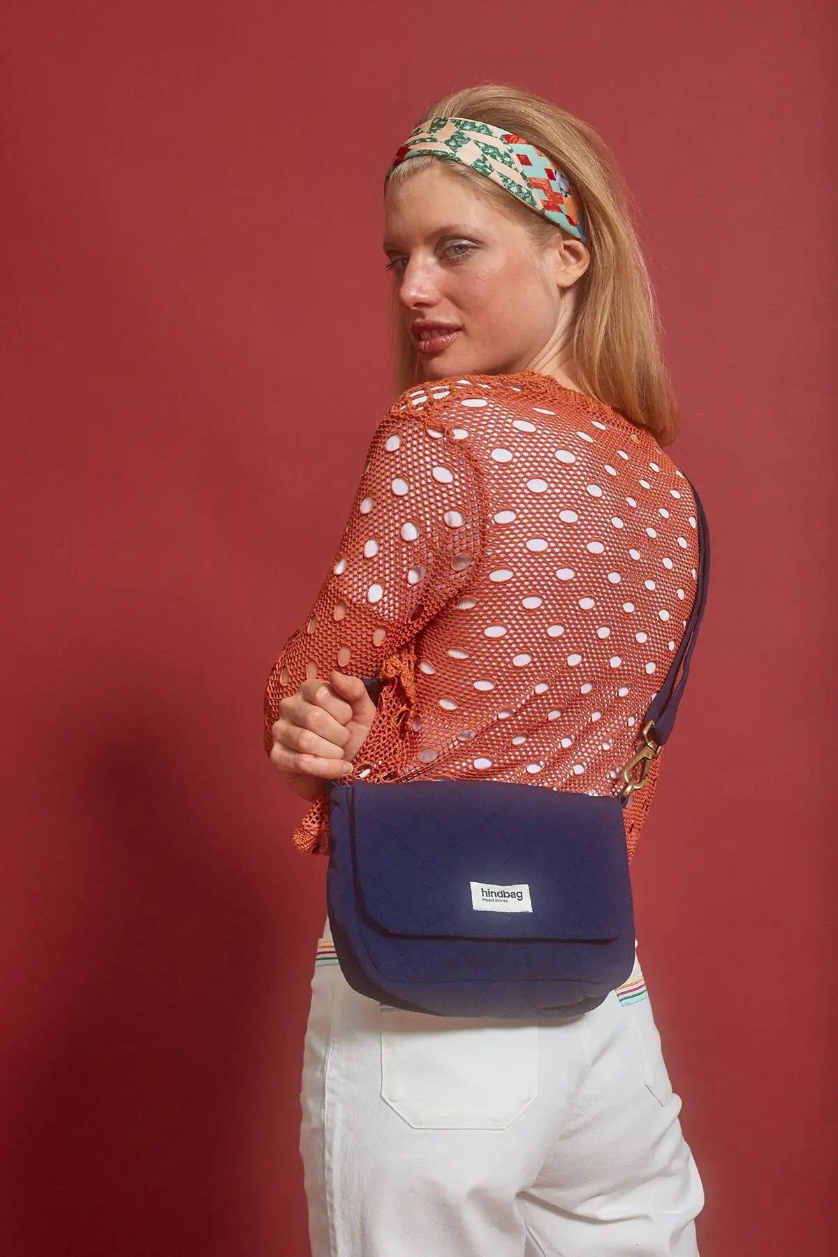Borsa Margault trapuntata blu navy
