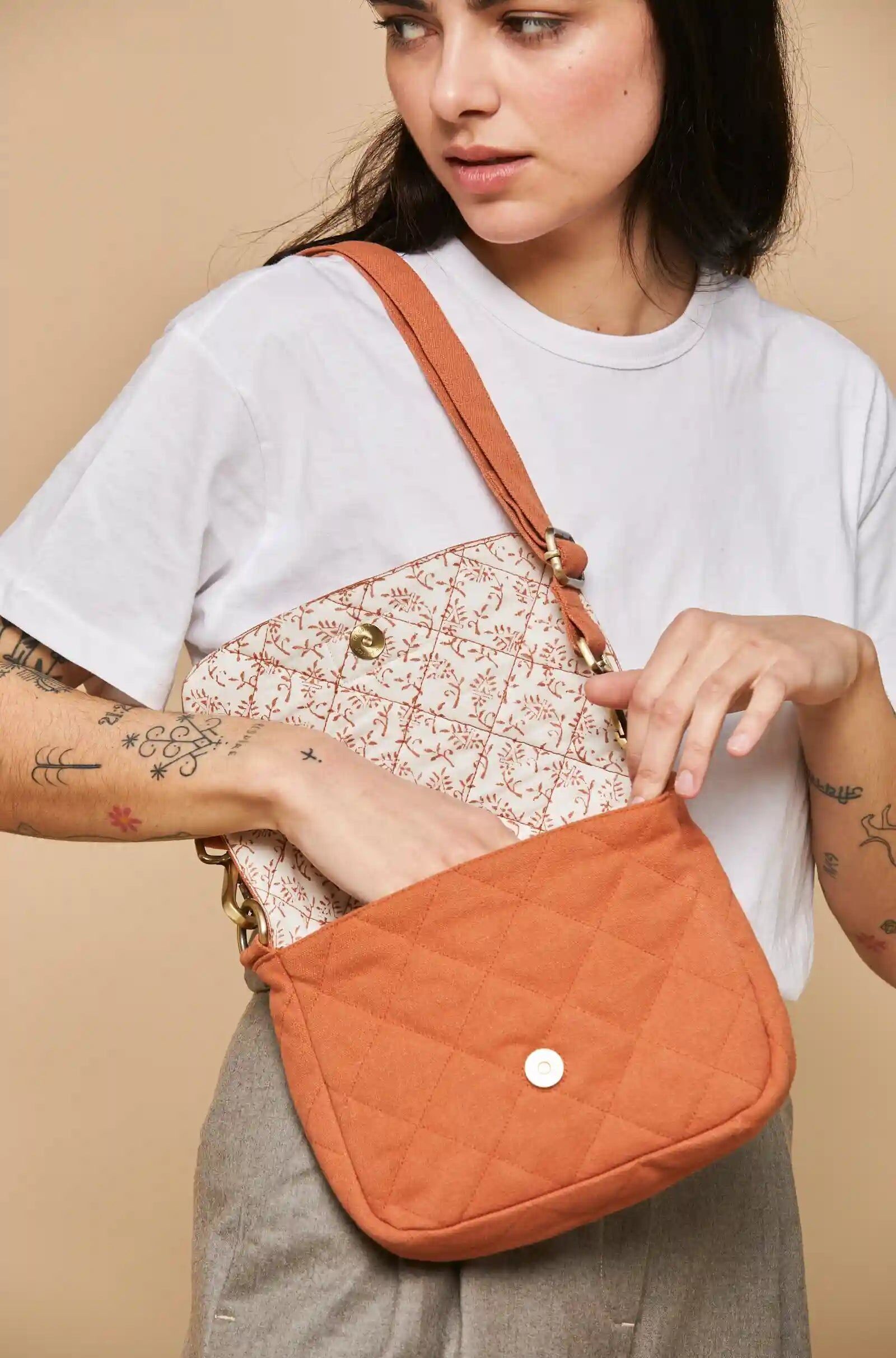 Borsa Siena trapuntata Margault