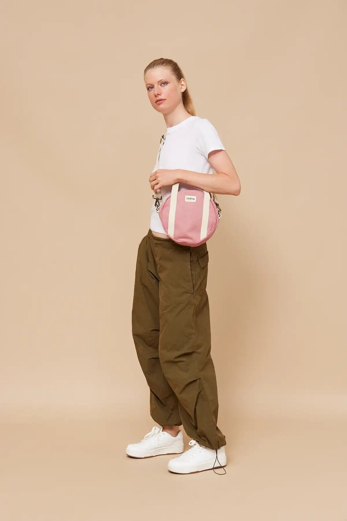 Borsa rotonda Louis Blush