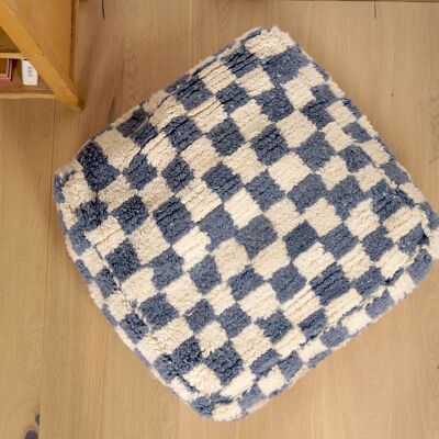 Pouf Béni Ouarain - Scacchiera grigia