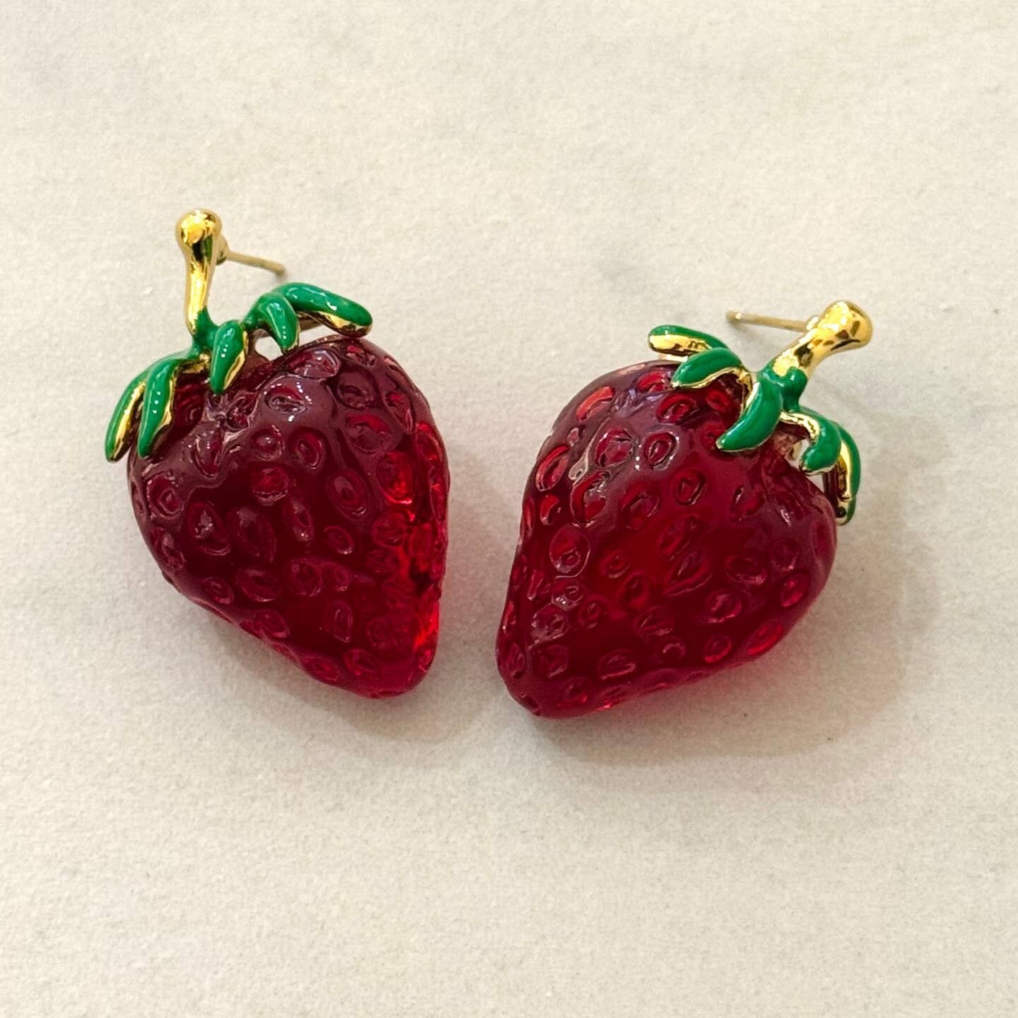Erdbeer-Ohrringe