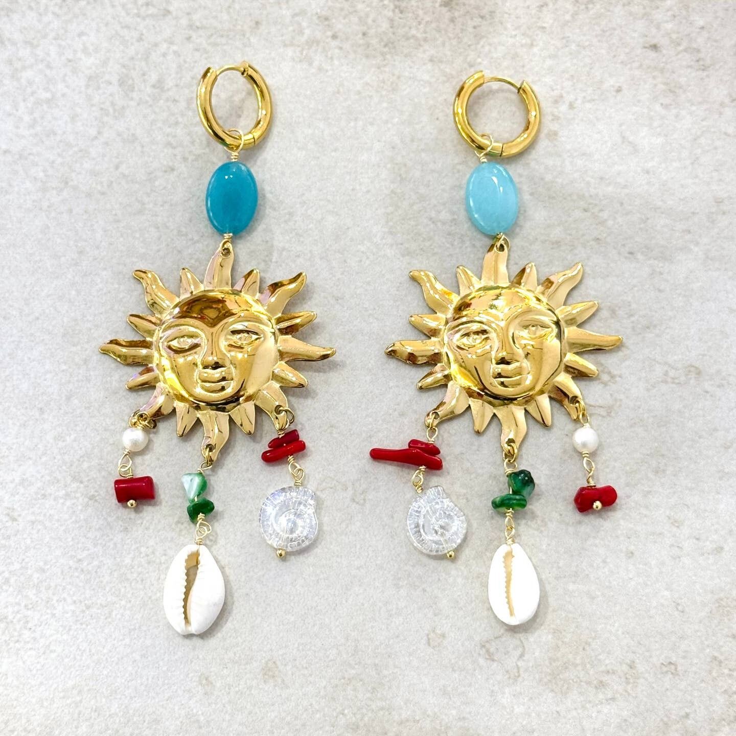 Bohem Lange Sonnenohrringe