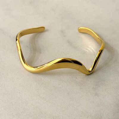Liu Wavy Stainless Steel Bangle Bracelet