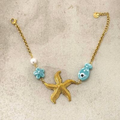 Dory Summer Bracelet w Ceramic Fish