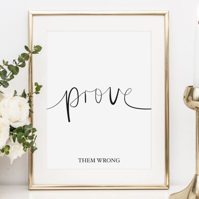 Affiche 'Prouvez qu'ils ont tort' - DIN A3