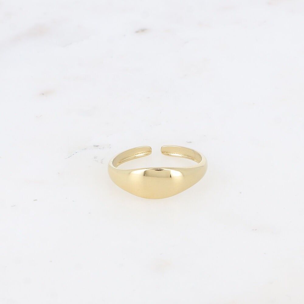 Stahlring – glatter Siegelring-Effekt