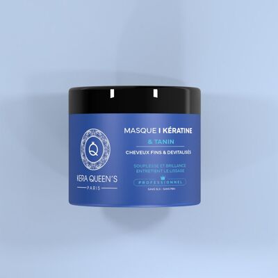 MASCHERA PER CAPELLI "CHERATINA E TANNINO" SENZA SOLFATI E PARABENI - 500 ML - KERA QUEEN'S