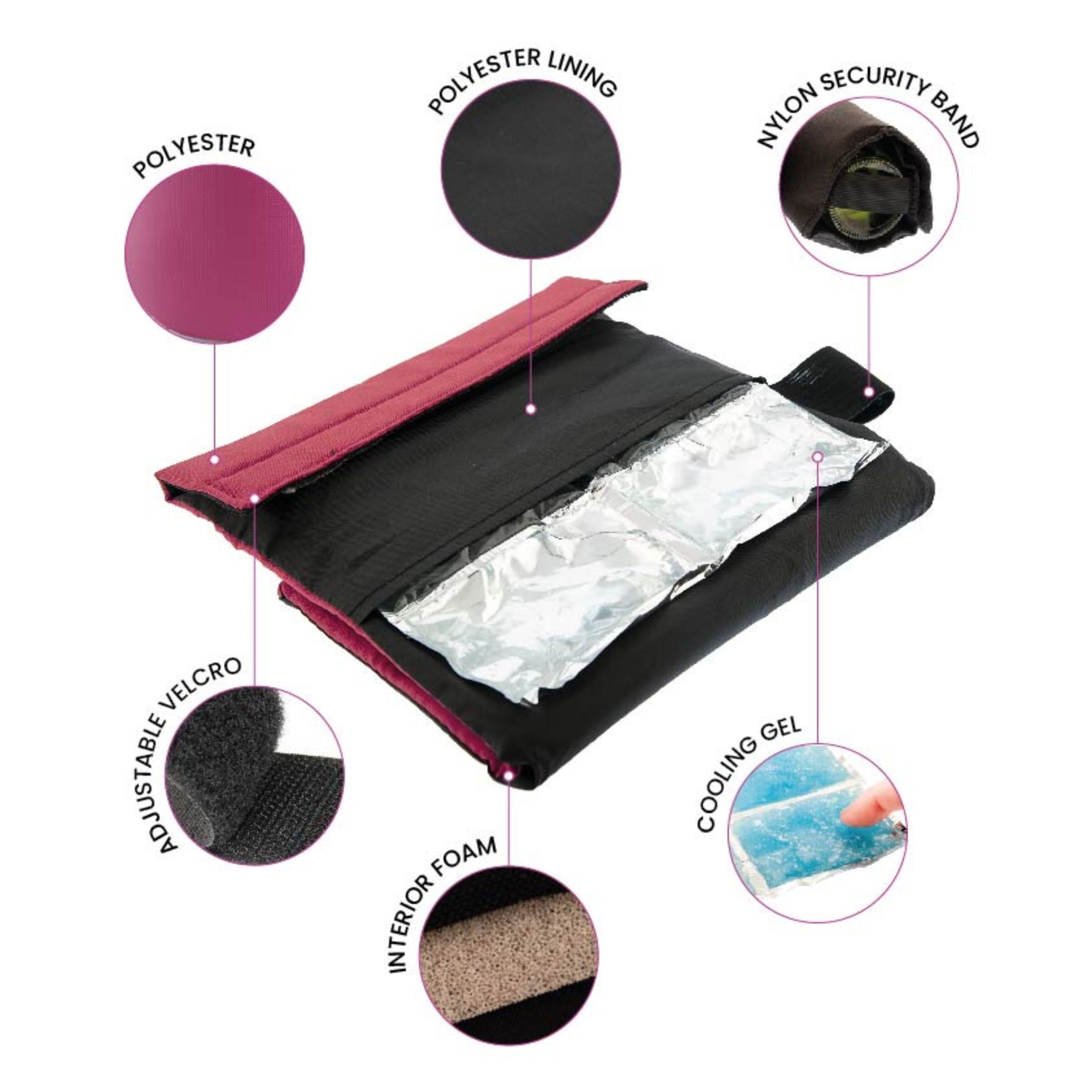 Fresh - Pochette réfrigérante avec feuille anti-goutte - Bordeaux - Koala