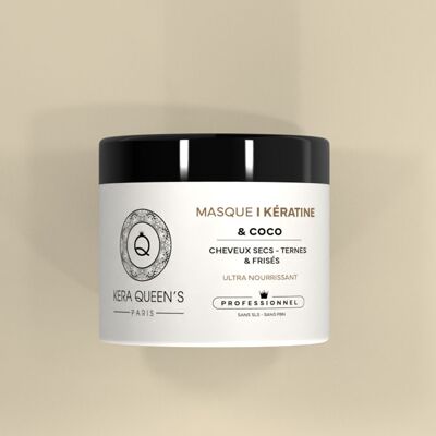 MASQUE CAPILLAIRE "KERATINE & COCO" SANS SULFATE & SANS PARABEN - 500 ML - KERA QUEEN'S