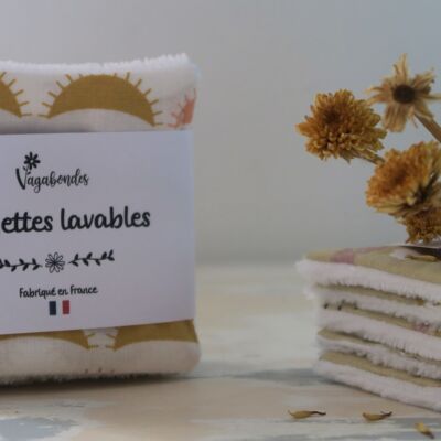 Lingettes lavables / Lingettes démaquillantes - Paquet contenant 5 lingettes