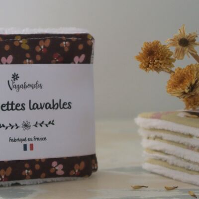 Lingettes lavables / Lingettes démaquillantes - Paquet contenant 5 lingettes