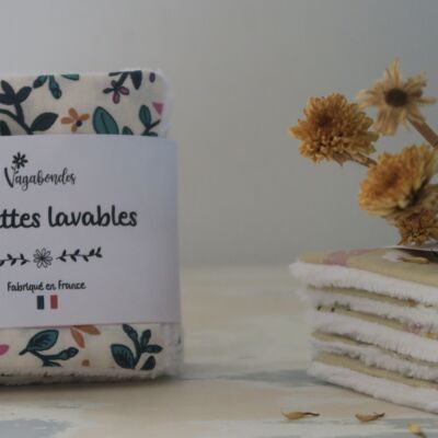 Lingettes lavables / Lingettes démaquillantes - Paquet contenant 5 lingettes