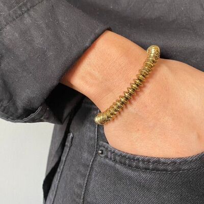 Pulsera oro grueso y barroco