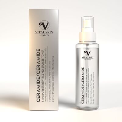 Tonico idratante e riparatore per la pelle con ceramide e centella (formula sviluppata da un medico)