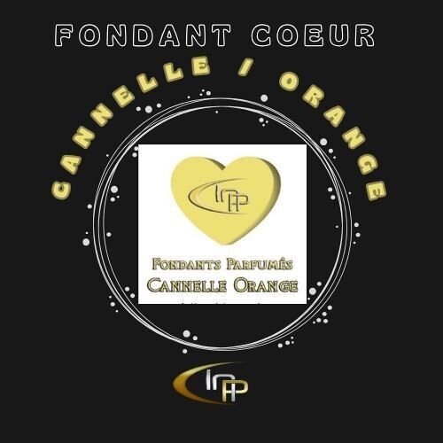 Fondente a forma di cuore giallo cannella/arancione