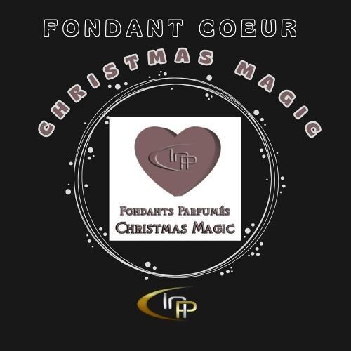 Fondente a forma di cuore marrone con magia natalizia