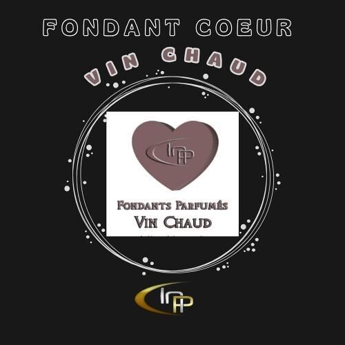 Fondente a forma di cuore marrone al vin brulé