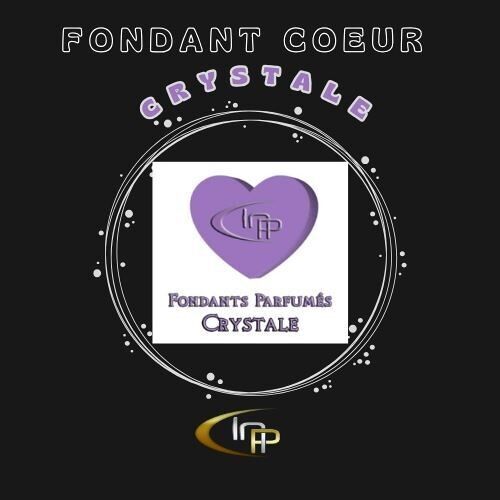 Fondente a forma di cuore viola cristallo