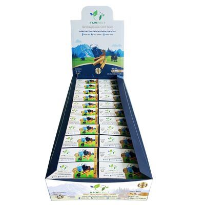 Pawfect Himalayan Cheese Dental Chew pour petits chiens | Paquet de 66 barres (2178 g/76,5 g)82 oz) | Friandise pour chien 100 % naturelle | Sans céréales ni cuir brut | Longue durée