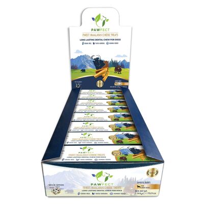Pawfect Himalayan Cheese Chew pour grands chiens | Lot de 16 barres (2 240 g) | Friandise 100 % naturelle | Sans céréales ni cuir brut | Longue durée