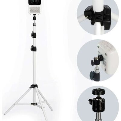 Support de projecteur Wanbo blanc/argent WBBB01 (compatible avec les modèles : T2 Max, X2 Max, X2 Pro, T4, T6 Max, Mini, Mini Pro)
