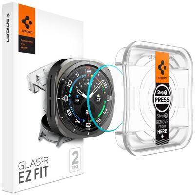Spigen Glas.Pack de 2 correas Tr Ez-Fit para Galaxy Watch Ultra (47 mm), transparentes, AGL08349