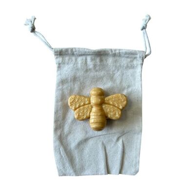 Set de 10 jabones decorativos de abeja con bolsa de algodón